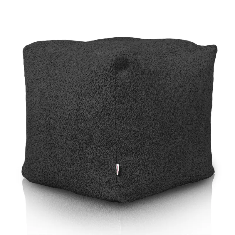 Pouf Cube Carré - Laine Bouclée