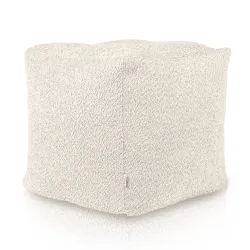 Pouf Cube Carré - Laine Bouclée