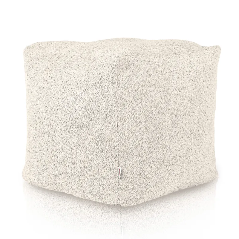 Pouf Cube Carré - Laine Bouclée