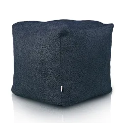 Pouf Cube Carré - Laine Bouclée