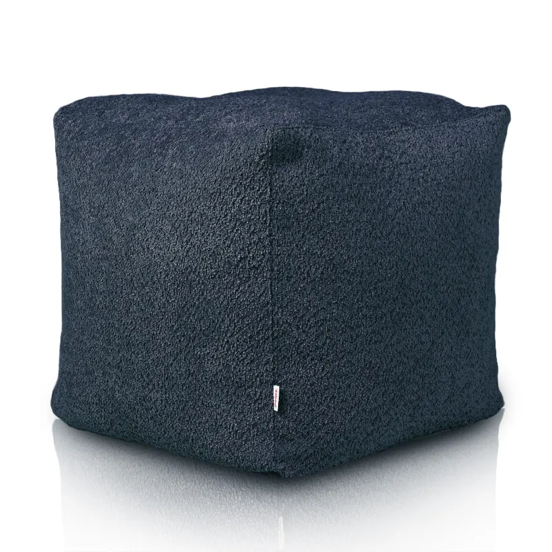 Pouf Cube Carré - Laine Bouclée