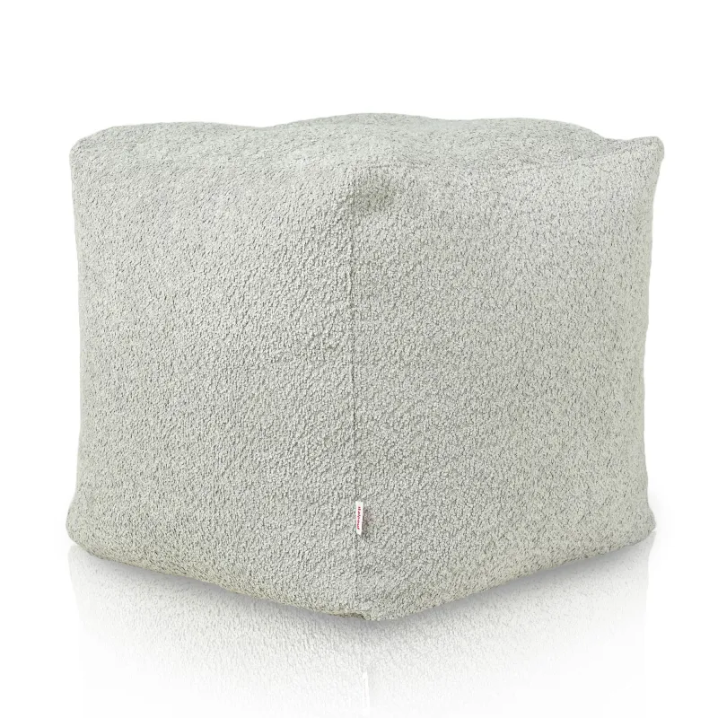 Pouf Cube Carré - Laine Bouclée