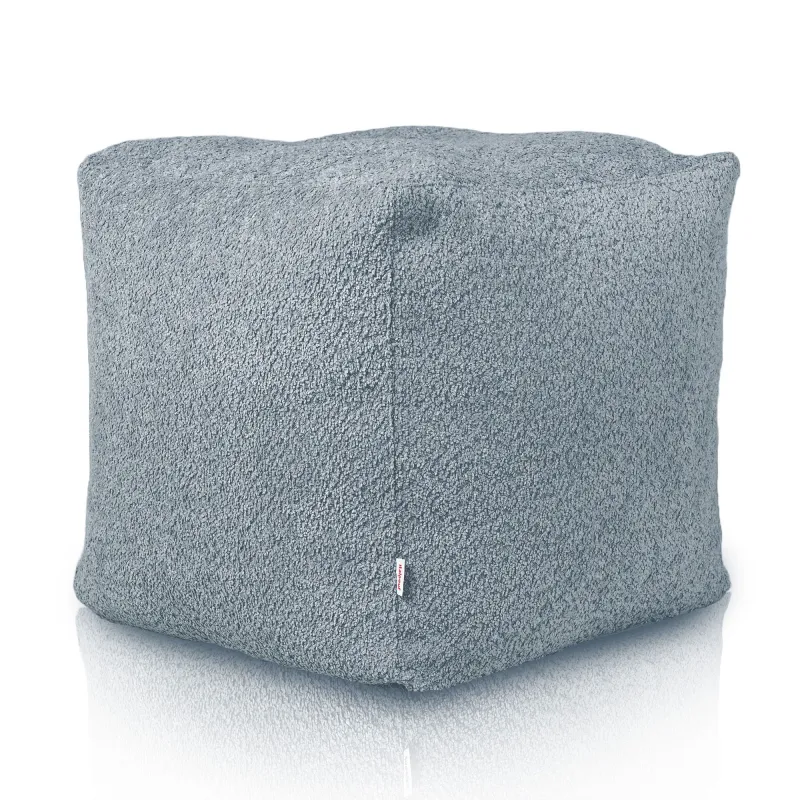 Pouf Cube Carré - Laine Bouclée