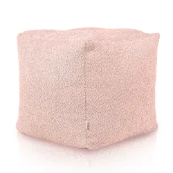 Pouf Cube Carré - Laine Bouclée