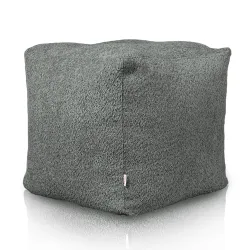 Pouf Cube Carré - Laine Bouclée