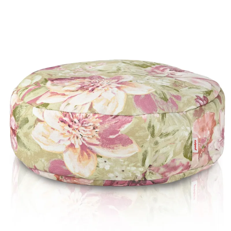 Pouf Repose-pieds Rond - Tissu Imprimé Premium – vue 9