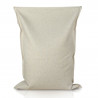 Beige laine pouf poire coussin