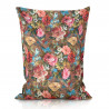 Fleurs colorées pouf poire coussin