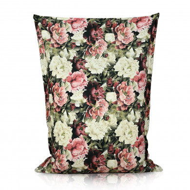 Pivoines pouf poire coussin