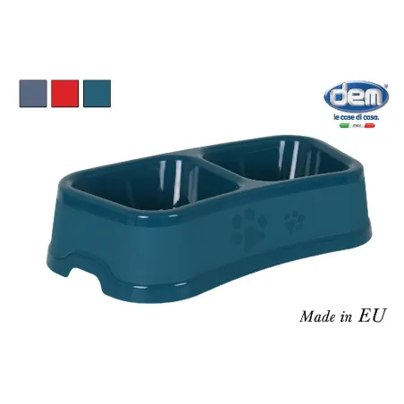 Gamelle double pour chien 33x18x7.5cm en matériaux durables