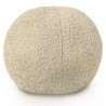 Beige clair bouclé oreiller décoratif boule