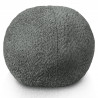 Gris bouclé oreiller décoratif boule