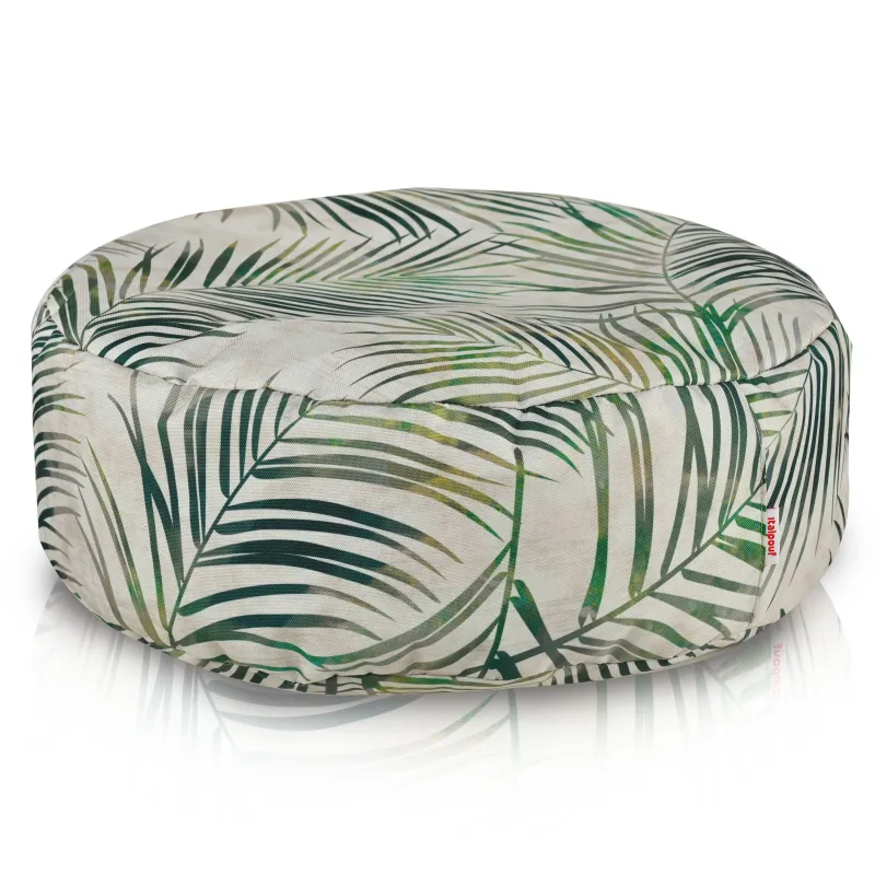 Pouf Repose-pieds Rond - Outdoor Pro d'extérieur Jardin Imperméable