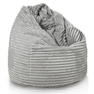 Gris clair pouf poire stripe