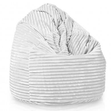 Blanc pouf poire stripe