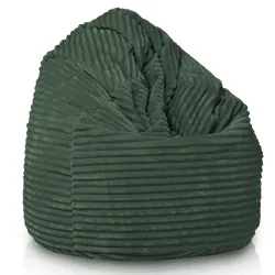 Pouf Poire XXL pour adultes Géant - Velours Côtelé Stripe