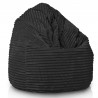 Noir pouf poire xxl stripe