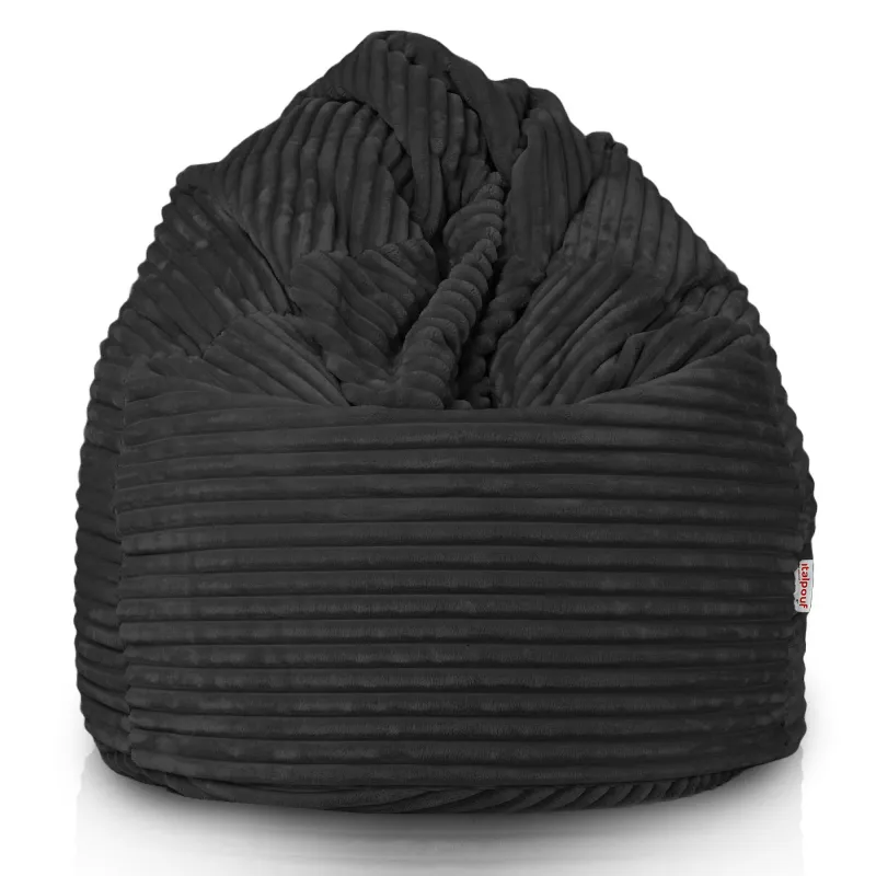 Pouf Poire XXL pour adultes Géant - Velours Côtelé Stripe – vue 2