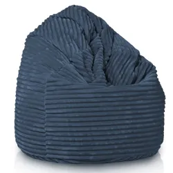 Pouf Poire XXL pour adultes Géant - Velours Côtelé Stripe