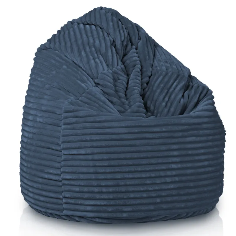 Pouf Poire XXL pour adultes Géant - Velours Côtelé Stripe