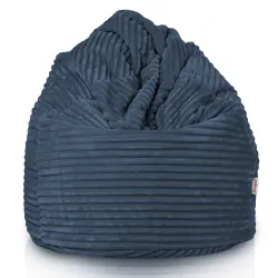 Pouf Poire XXL pour adultes Géant - Velours Côtelé Stripe – vue 2