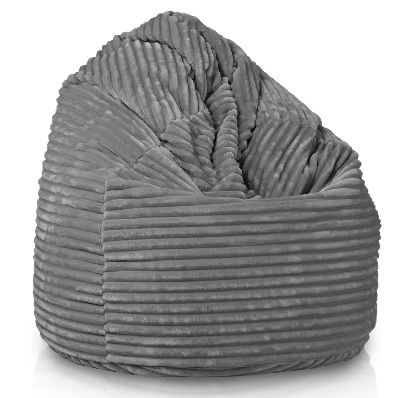 Pouf Poire XXL pour adultes Géant - Velours Côtelé Stripe