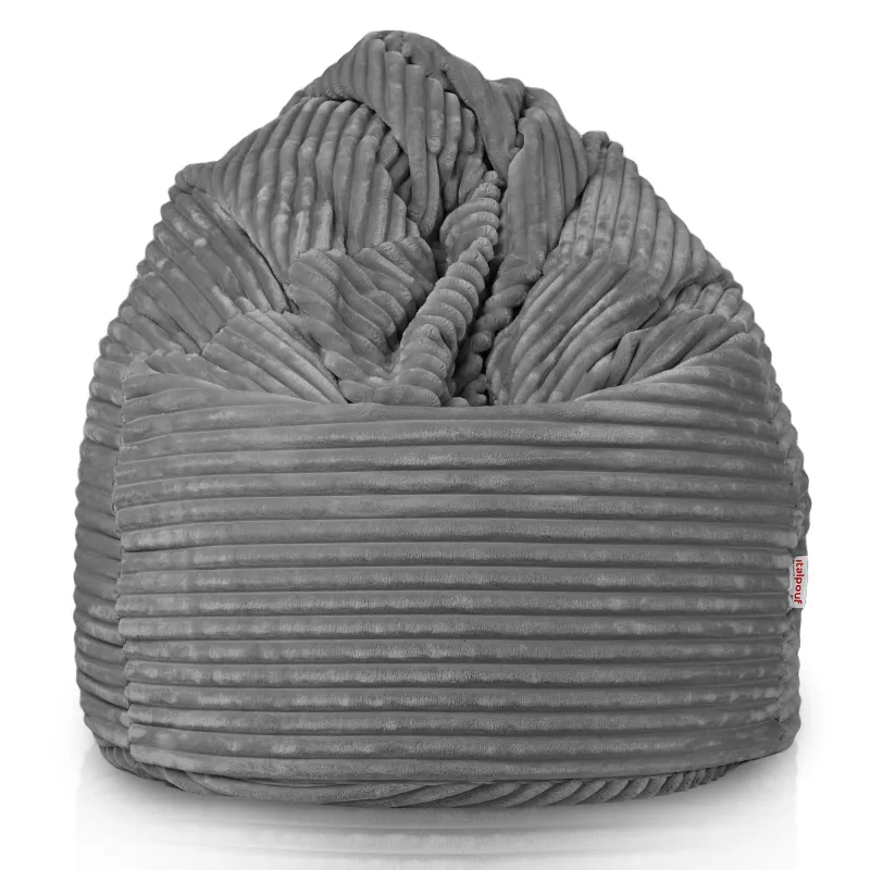 Pouf Poire XXL pour adultes Géant - Velours Côtelé Stripe – vue 2