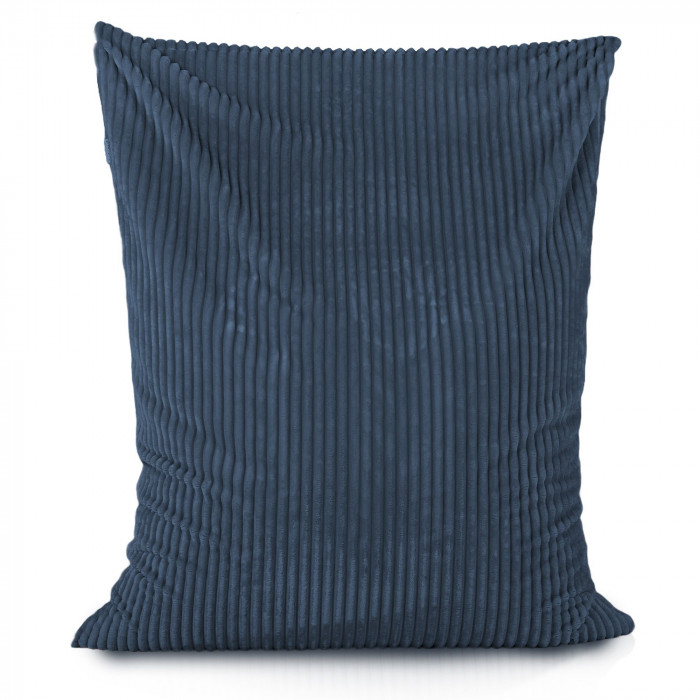 Bleu marine pouf poire coussin pour enfants stripe