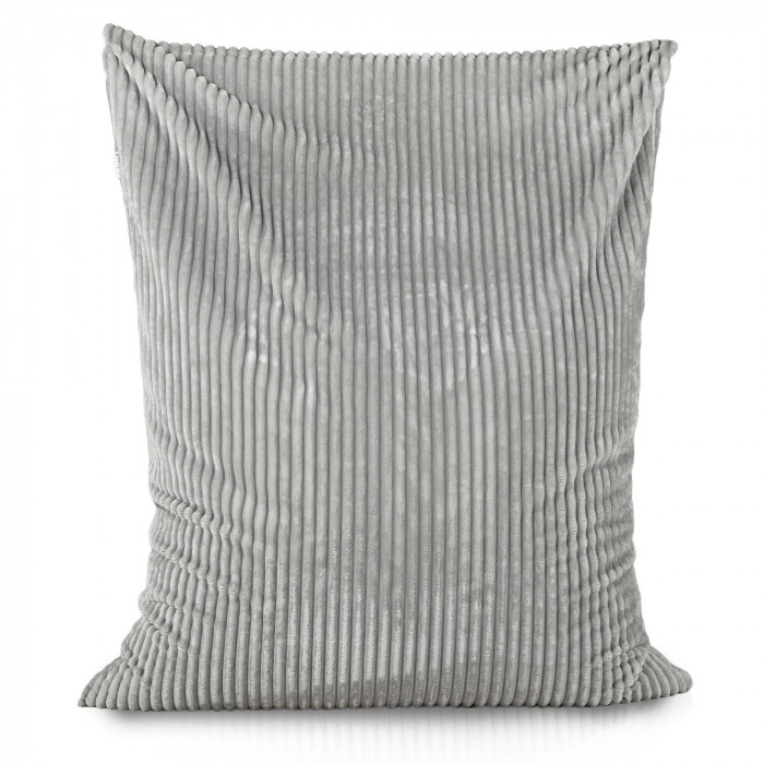 Gris clair pouf poire coussin pour enfants stripe