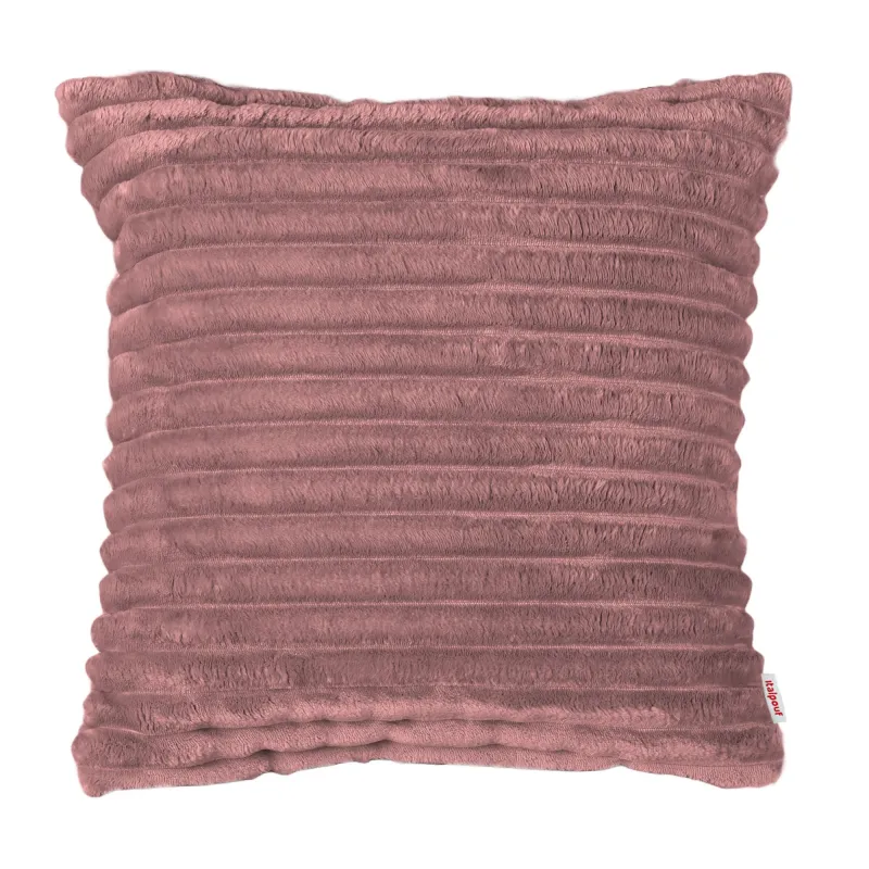Coussin décoratif carré 45x45 cm - Velours Côtelé Stripe