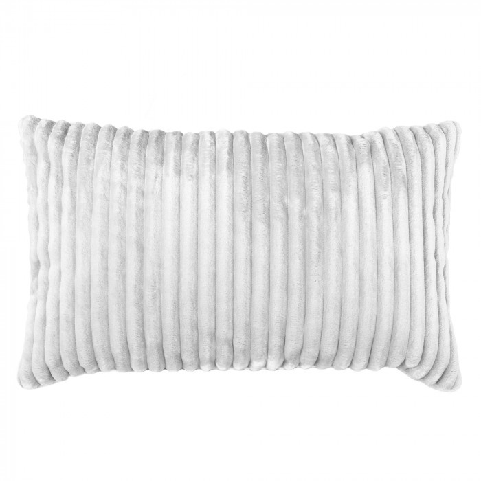 Blanc coussin décoratif rectangulaire stripe
