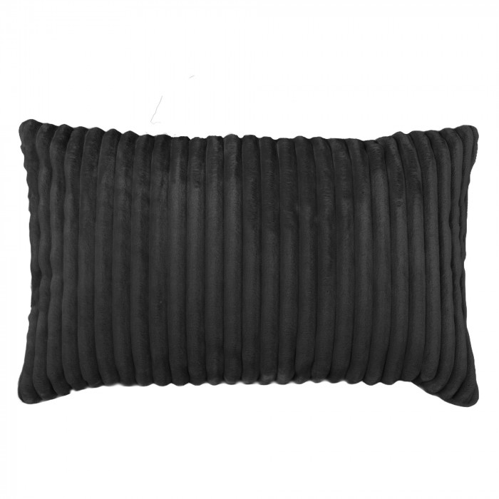 Noir coussin décoratif rectangulaire stripe