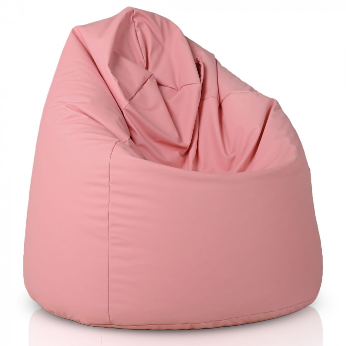 Rose clair Pouf Poire XL simili-cuir