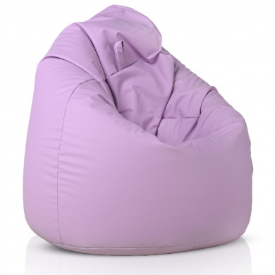 Violet clair Pouf Poire simili-cuir