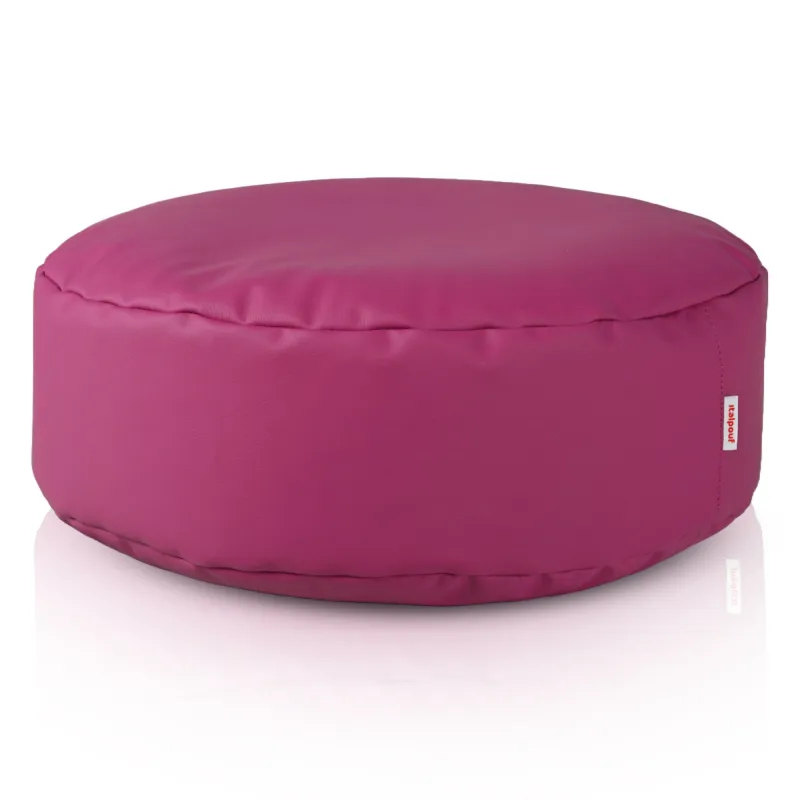 Pouf Repose-pieds Rond - Simili-cuir