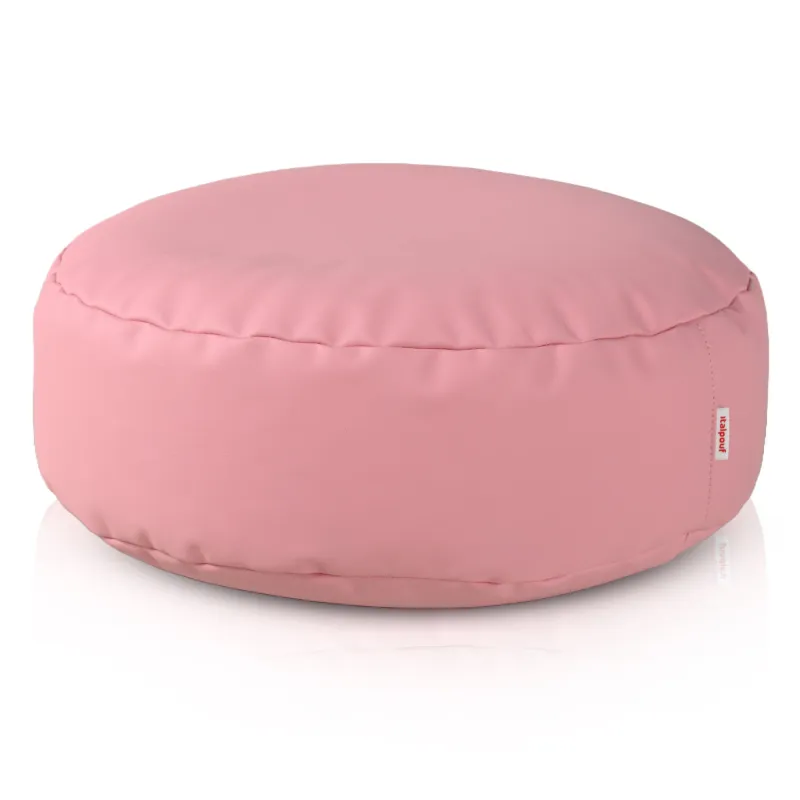 Pouf Repose-pieds Rond - Simili-cuir
