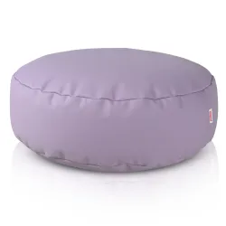 Pouf Repose-pieds Rond - Simili-cuir