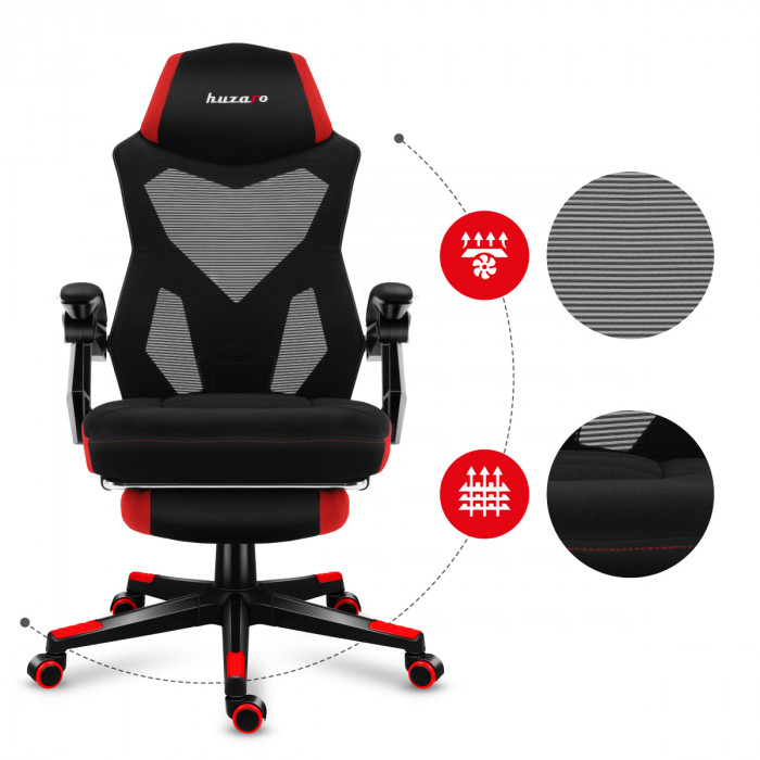 Tissus de la chaise de jeu Huzaro Combat 3.0 Red