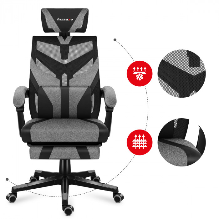 Matériaux utilisés dans la chaise Combat 5.0 Grey Mesh