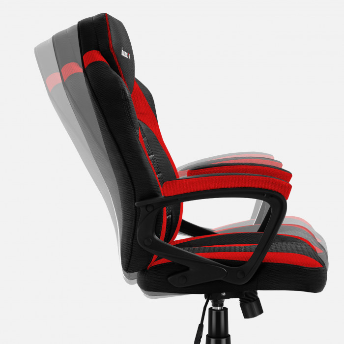 Fauteuil de jeu Huzaro force 2.5 red mesh - mécanisme à bascule