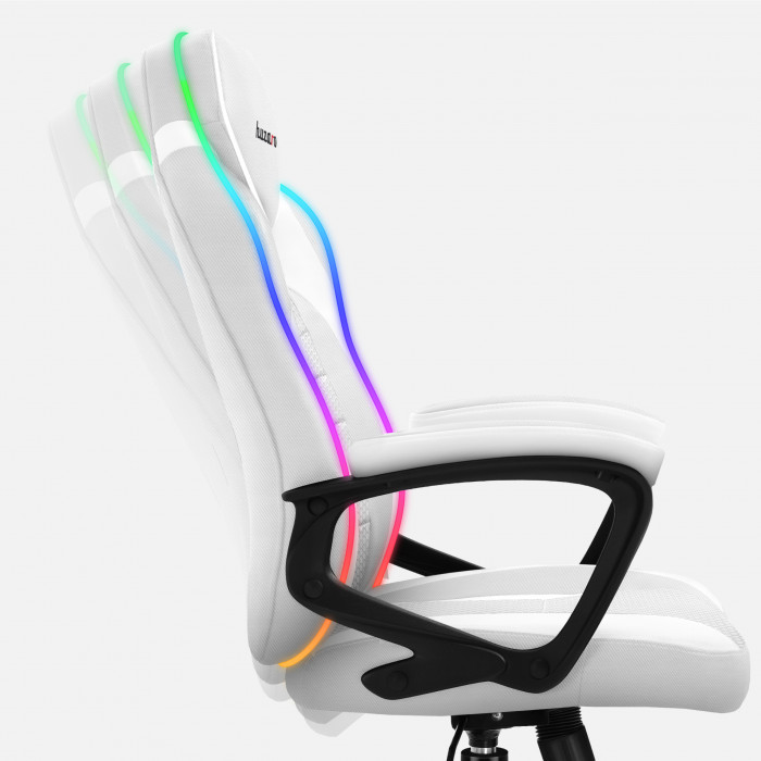 Côté gauche de la chaise Huzaro Force 2.5 Carbon RGB avec fonction de basculement