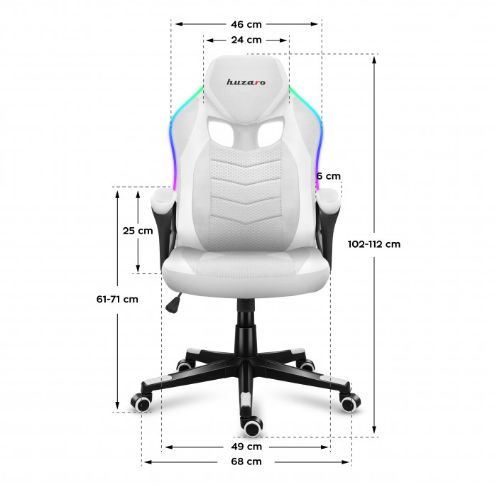 Dimensions de la chaise Huzaro Force 2.5 Carbon RGB