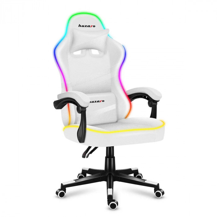 Chaise de jeu HUZARO FORCE 4.4 RGB blanche