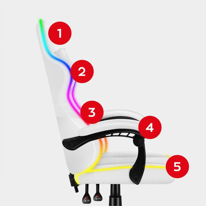 Chaise de jeu ergonomique Force 4.4 RGB White