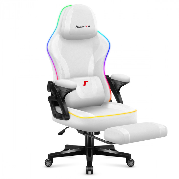 Chaise de jeu intelligente Huzaro Force 4.6 White RGB