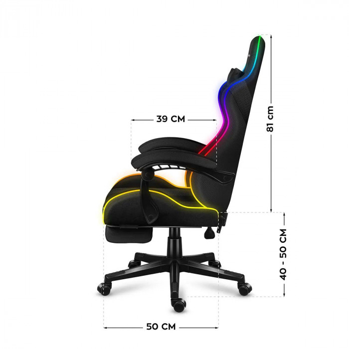 Dimensions de la chaise Huzaro Force 4.7 RGB Mesh