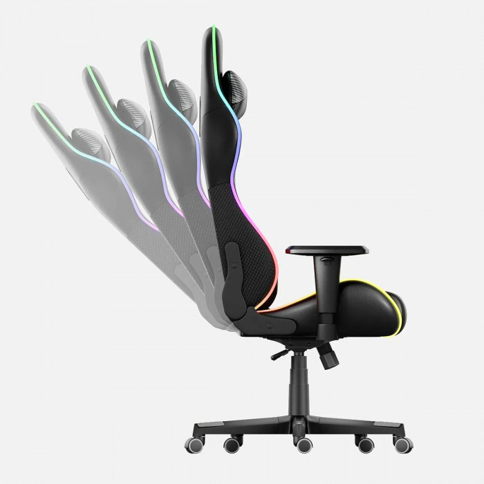 Fonction SoftFlex Huzaro Force 6.2 Black RGB gamer chair