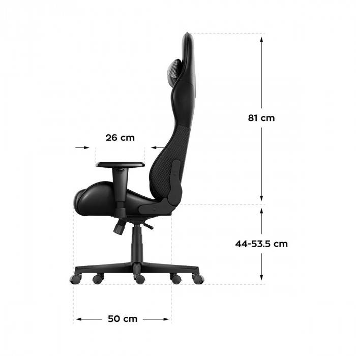 Dimensions de la chaise Huzaro Force 6.2 carbon