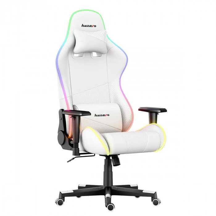 Chaise de jeu HUZARO FORCE 6.2 White RGB LED