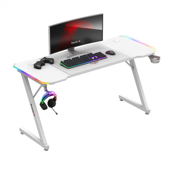 Bureau de jeu Huzaro Hero 3.3 RGB blanc